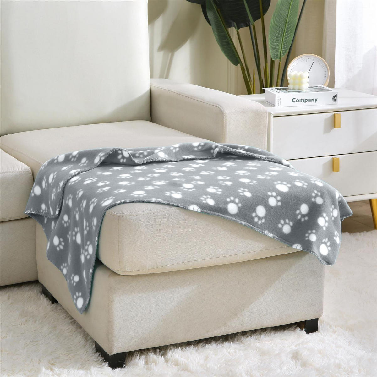 KUSCHELDECKE 3er Set Fleecedecke dunkelgrau grau türkis 70/100 cm - Grau, Textil (70/100cm) - wometo