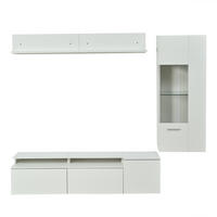 TV-ELEMENT 180/40/45 cm Weiß mit LED Beleuchtung (3 Stück) - Weiß, Holz (180/45/40cm) - Oxeza