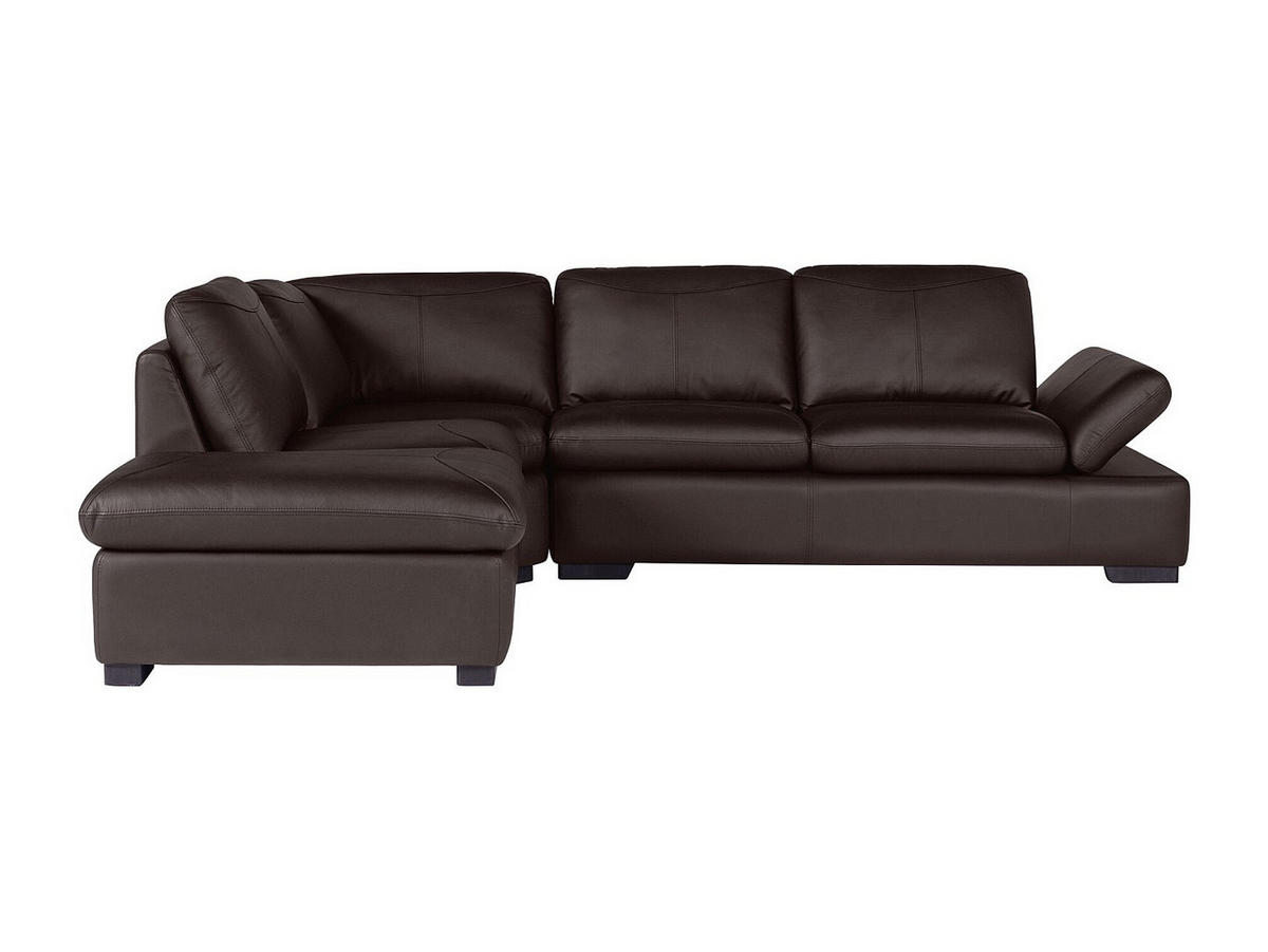 SOFA - 5 Personen - leder - schokoladenbraun Onyx - Braun, Leder (268/79/231cm) - Vente-Unique