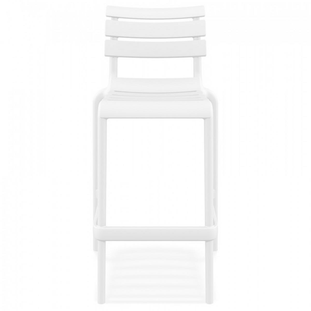 BARHOCKER Weiß 53x105x55cm - Weiß, Kunststoff (53/105/55cm) - AlterEgo