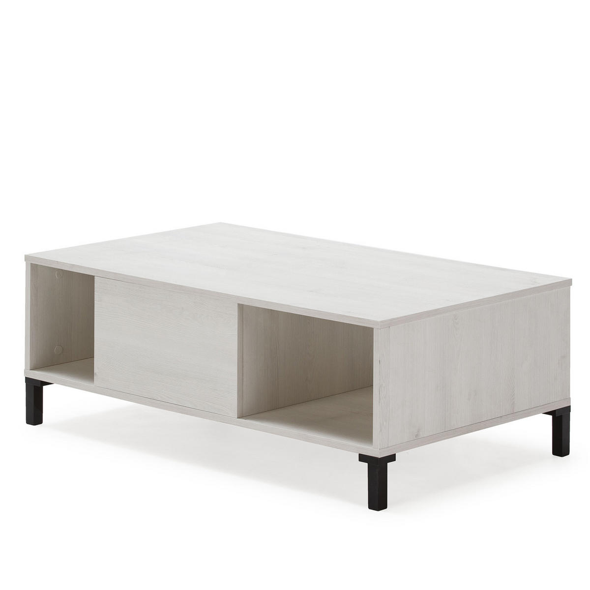 COUCHTISCH Javea 1 Schublade 2 Löcher - Weiß, Holzwerkstoff (37/100/60cm) - VS Venta-stock