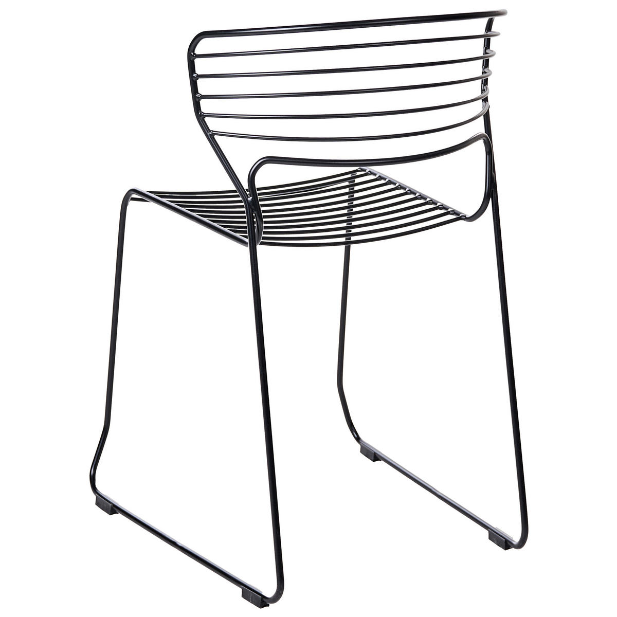 GARTENSTUHL 2er-Set Metall Schwarz Pistoia - Schwarz, Metall (54/80/51cm) - Beliani