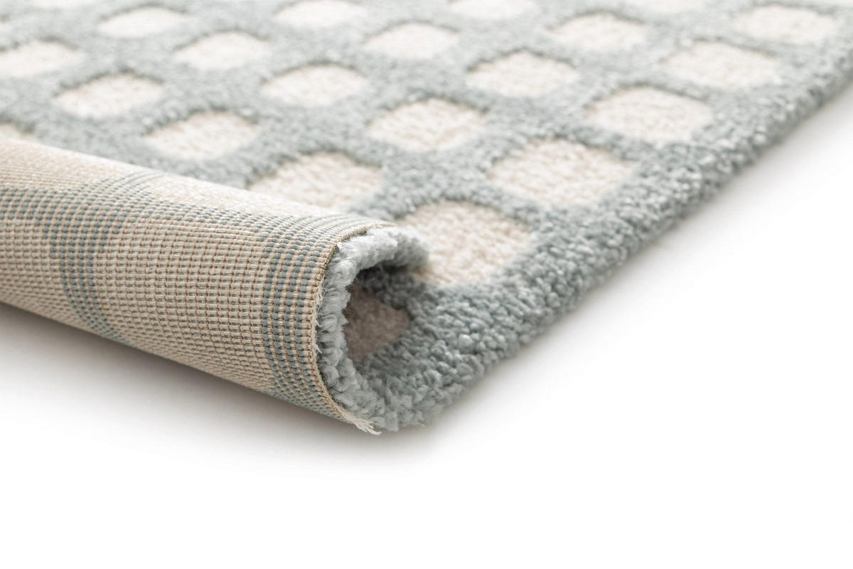 TEPPICH sehr weich mit Relief-Effekt blau - Blau, Textil (120/170cm) - AFK Living