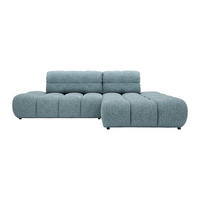 SCHLAFSOFA - 5 Personen - stoff - blau Jocima - Blau, Kunststoff/Textil (292/96/193cm) - Vente-Unique