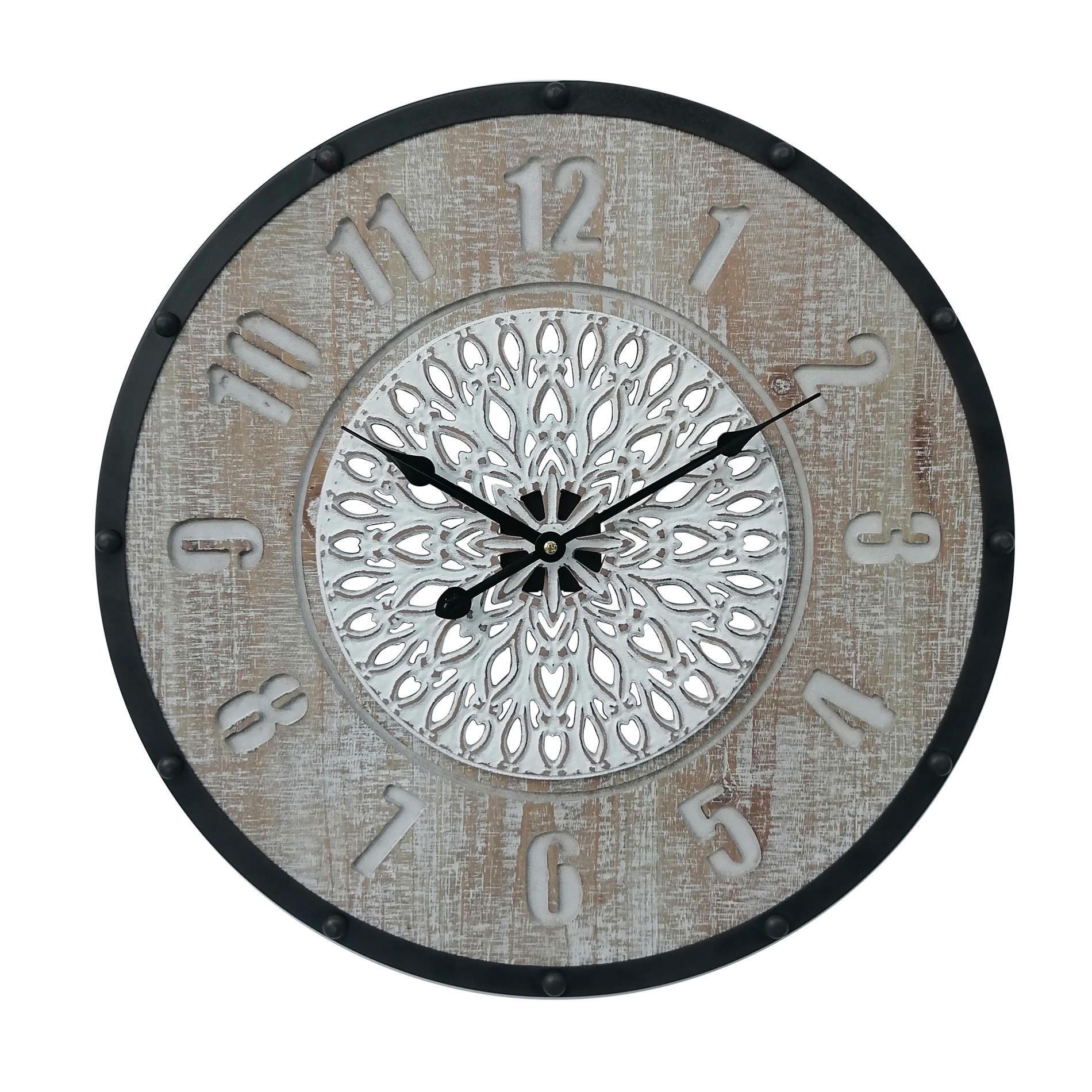 Mobili Rebecca Wanduhr Braun 5x50x50 cm