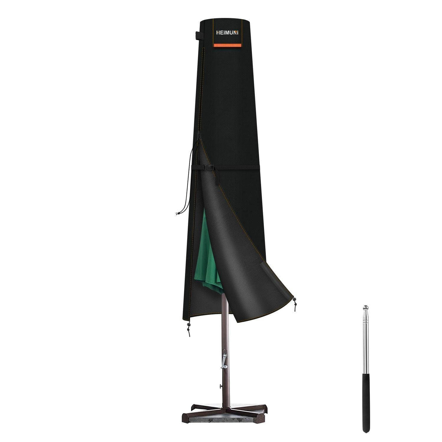SCHUTZHÜLLE für Ampelschirm 195 cm wetterfest - Schwarz, Textil (50/195/30cm)