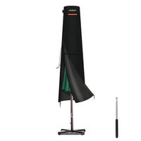 SCHUTZHÜLLE für Ampelschirm 195 cm wetterfest - Schwarz, Textil (50/195/30cm)