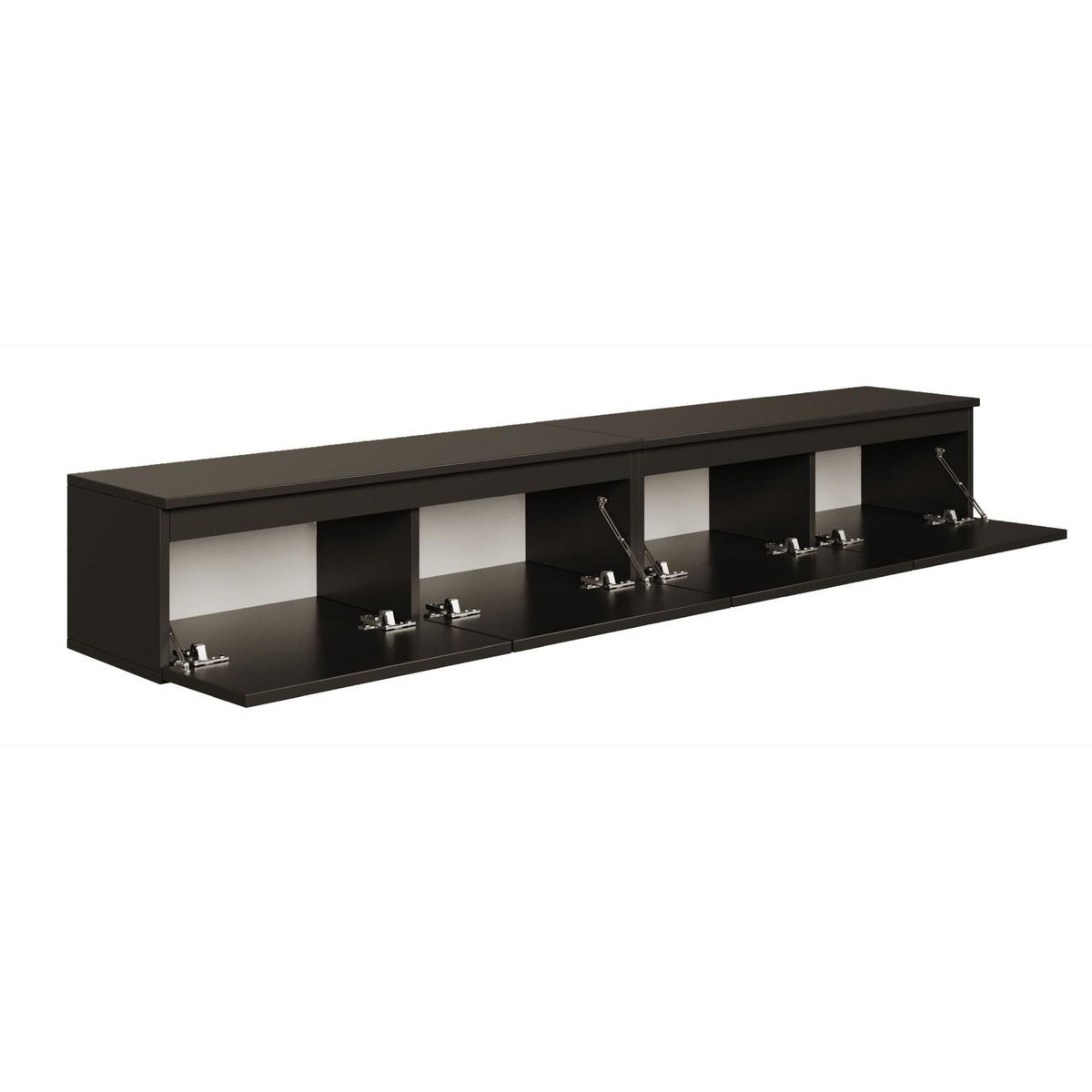 TV-LOWBOARD Bemmi Schwarz 200 cm - Schwarz, Holzwerkstoff (200/28.4/31.8cm) - Selsey