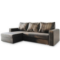 ROHOVÁ SEDAČKA CARL šedá - šedá, dřevo/textil (236/150cm) - MASSENO