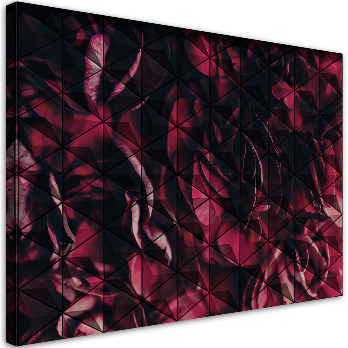 WANDBILD rote geometrische abstrakt - Rot, Textil (60/40cm) - Feeby