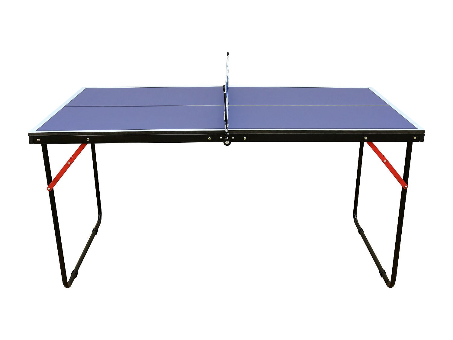 TISCHTENNIS - 137 cm x 76 cm - Holz, Platte - Blau - DENIS - Blau, Holz (137/76cm) - Vente-Unique