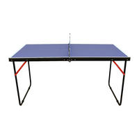 TISCHTENNIS - 137 cm x 76 cm - Holz, Platte - Blau - DENIS - Blau, Holz (137/76cm) - Vente-Unique