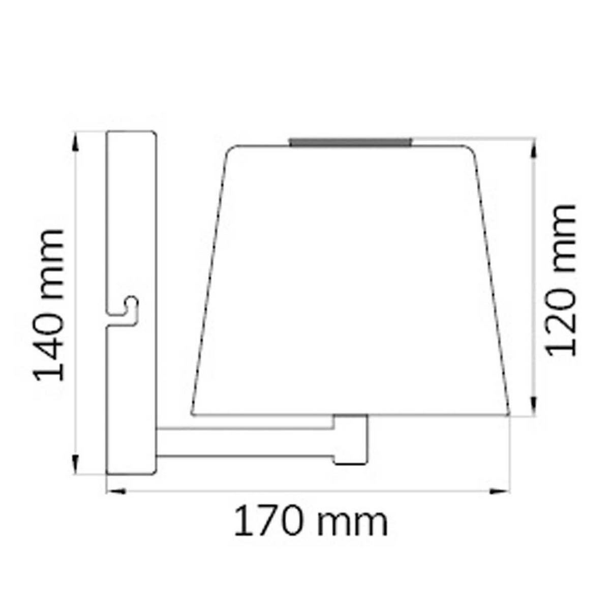 LED WANDLEUCHTE Metall Silber - Silberfarben, Glas (17/14/14cm) - Wofi
