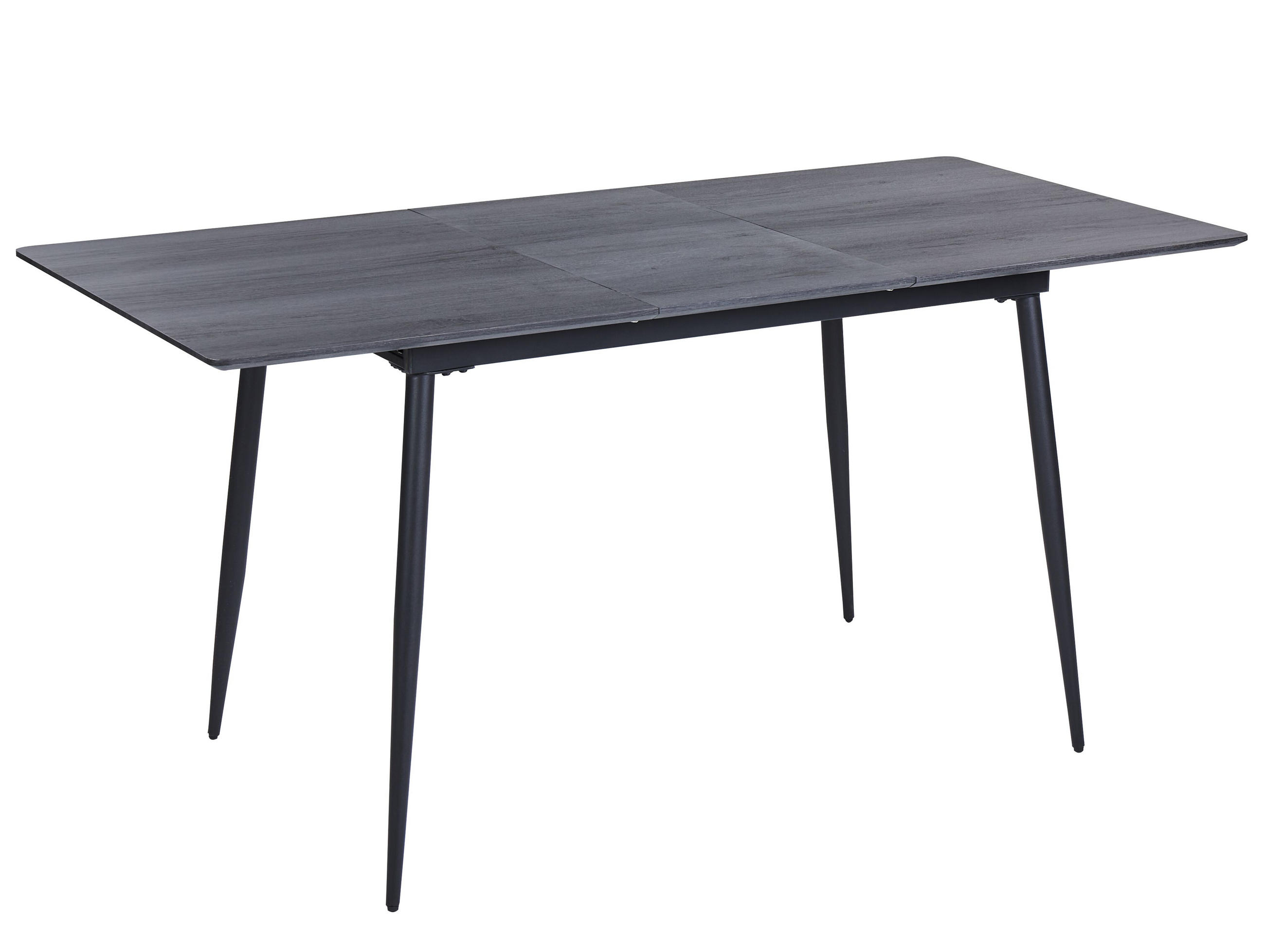 Beliani JÍDELNÍ STŮL šedý/černý 120-160/80 cm vysunovací Gelanda