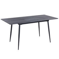 ESSTISCH grau/schwarz 120-160/80 cm ausziehbar Gelanda - Schwarz/Grau, Holzwerkstoff (120/80/78cm) - Beliani
