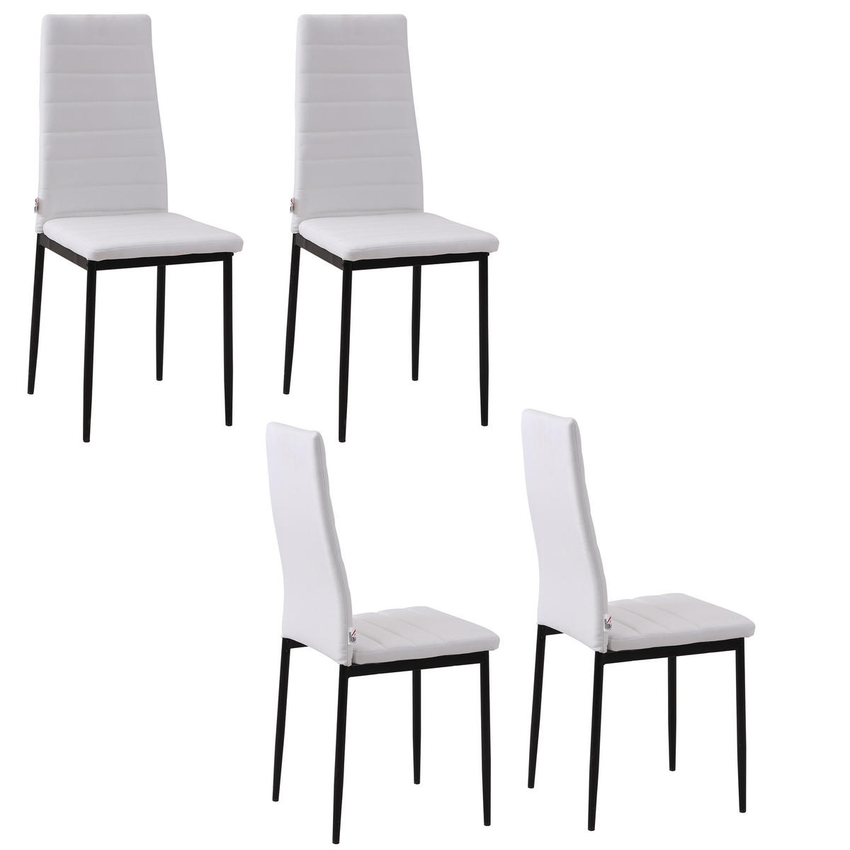 STÜHLE Weiß 4 Stück - Weiß, Metall (41/97/50cm) - GiPP