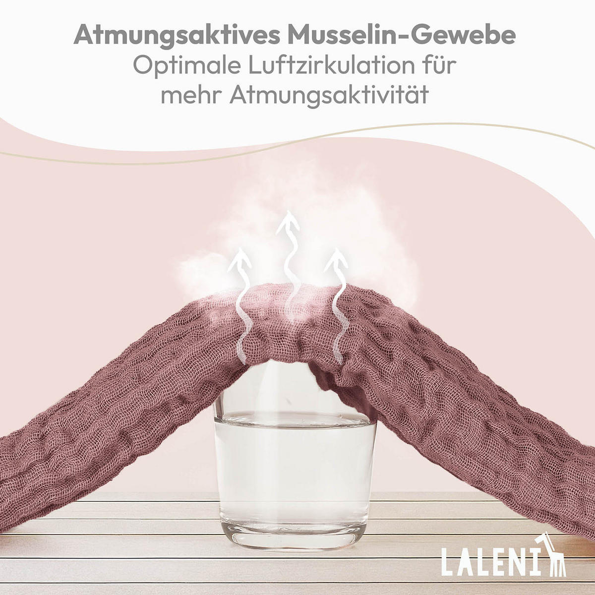 SPUCKTÜCHER 70/70 cm, 100% Baumwolle für Babys, Rosa, 5er-Set - Rosa, Textil (70/70cm) - Laleni