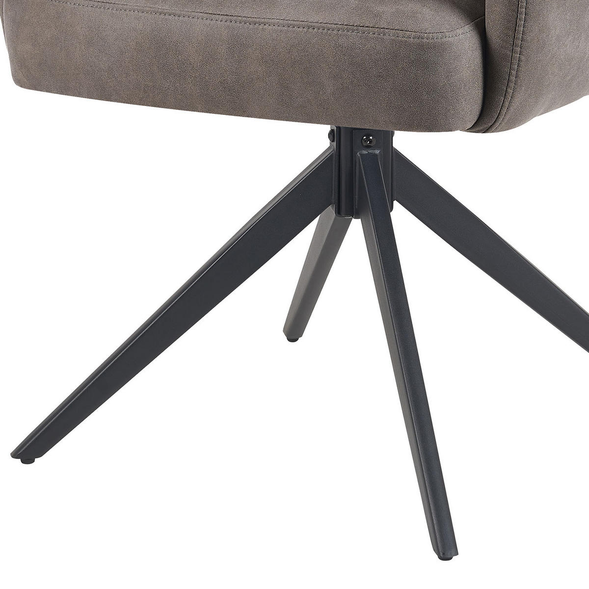 ARMLEHNSTUHL Mika-Alva - Taupe/Schwarz, Textil/Metall (59/94/66cm) - DUBI Möbel