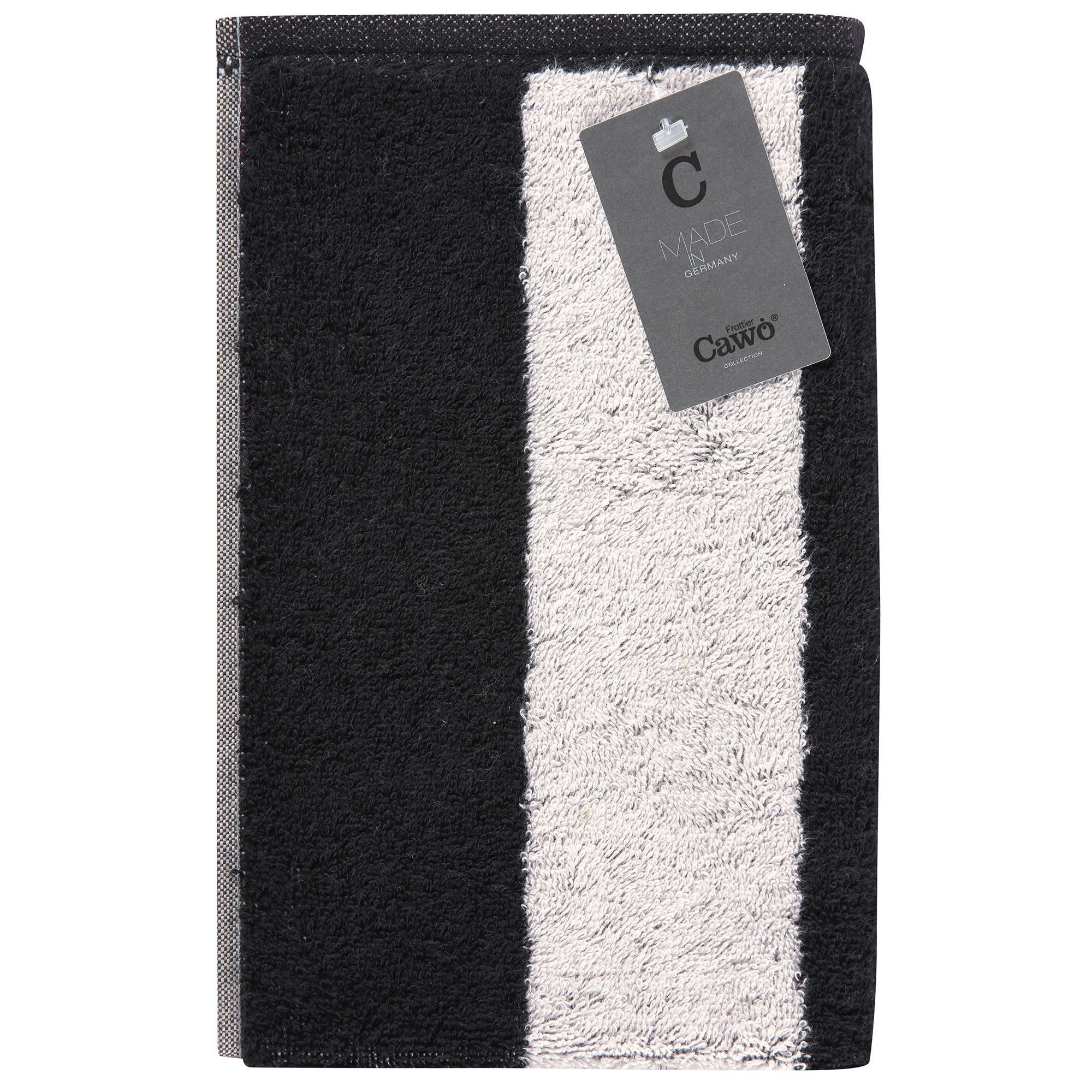 KÜCHENHANDTÜCHER CUISINE ZOOM BLOCKSTREIFEN 120 SCHWARZ - 97 - Schwarz, Textil (50/50cm) - Cawoe