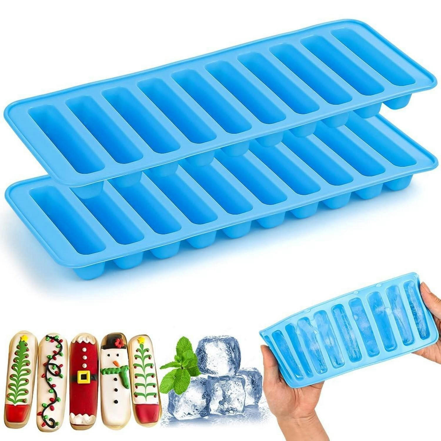 EISWÜRFELFORM Silikon 20er Set - Blau, Kunststoff (9.1/7.5/24.6cm)