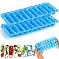 EISWÜRFELFORM Silikon 20er Set - Blau, Kunststoff (9.1/7.5/24.6cm)