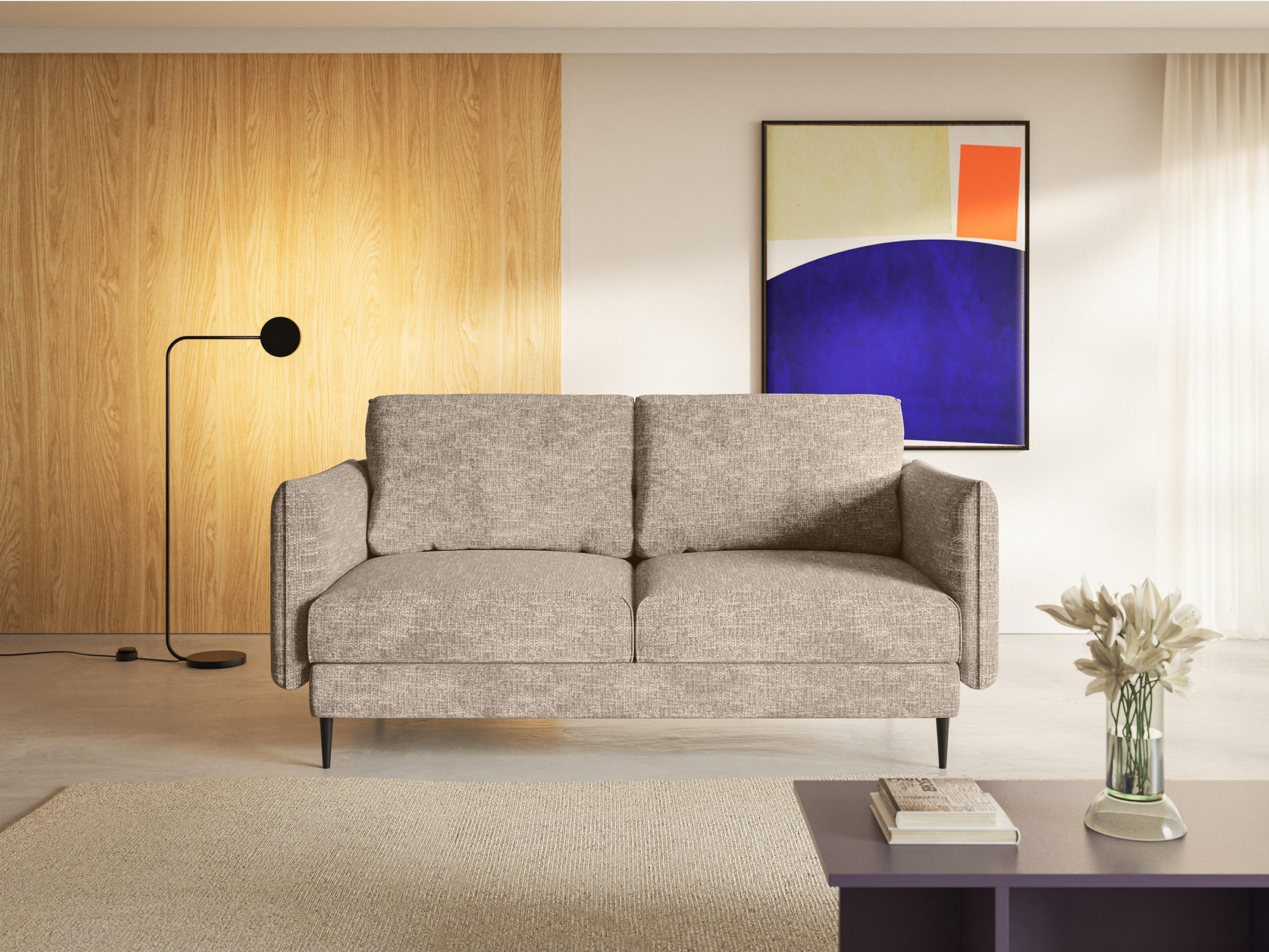 SOFA Koge Ohne Schlaffunktion, Braun - Braun, Textil (196/95/86cm) - Fedve