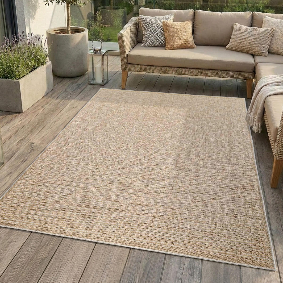 OUTDOOR-TEPPICH 789 Braun Wetterfest 100x200 cm - Braun, Textil (100/200cm) - carpet city