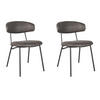 ESSZIMMERSTUHL Zack Grau 59/53/79 cm 2er-Set - Grau, Textil (53/79/59cm) - LABEL51