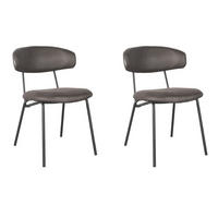 ESSZIMMERSTUHL Zack Grau 59/53/79 cm 2er-Set - Grau, Textil (53/79/59cm) - LABEL51