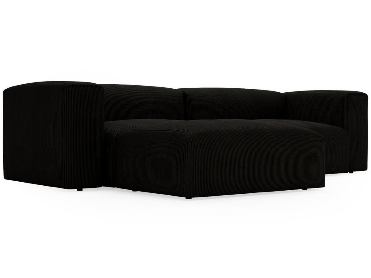ECKSOFA Landi Schwarz Links - Schwarz, Kunststoff/Textil (180/240cm) - Graingold