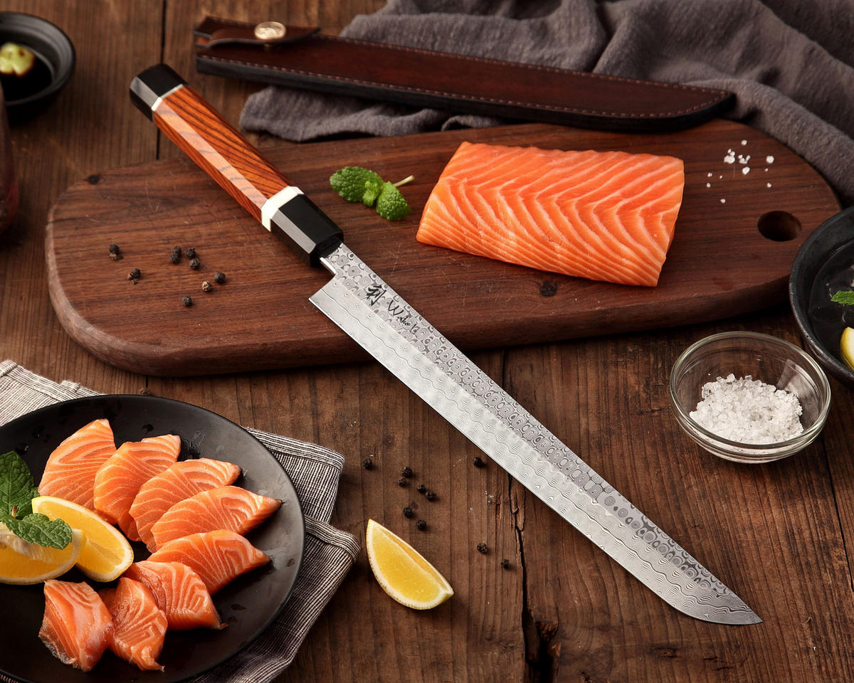 SASHIMIMESSER 28 cm - Braun, Holz/Metall (43cm) - Wakoli