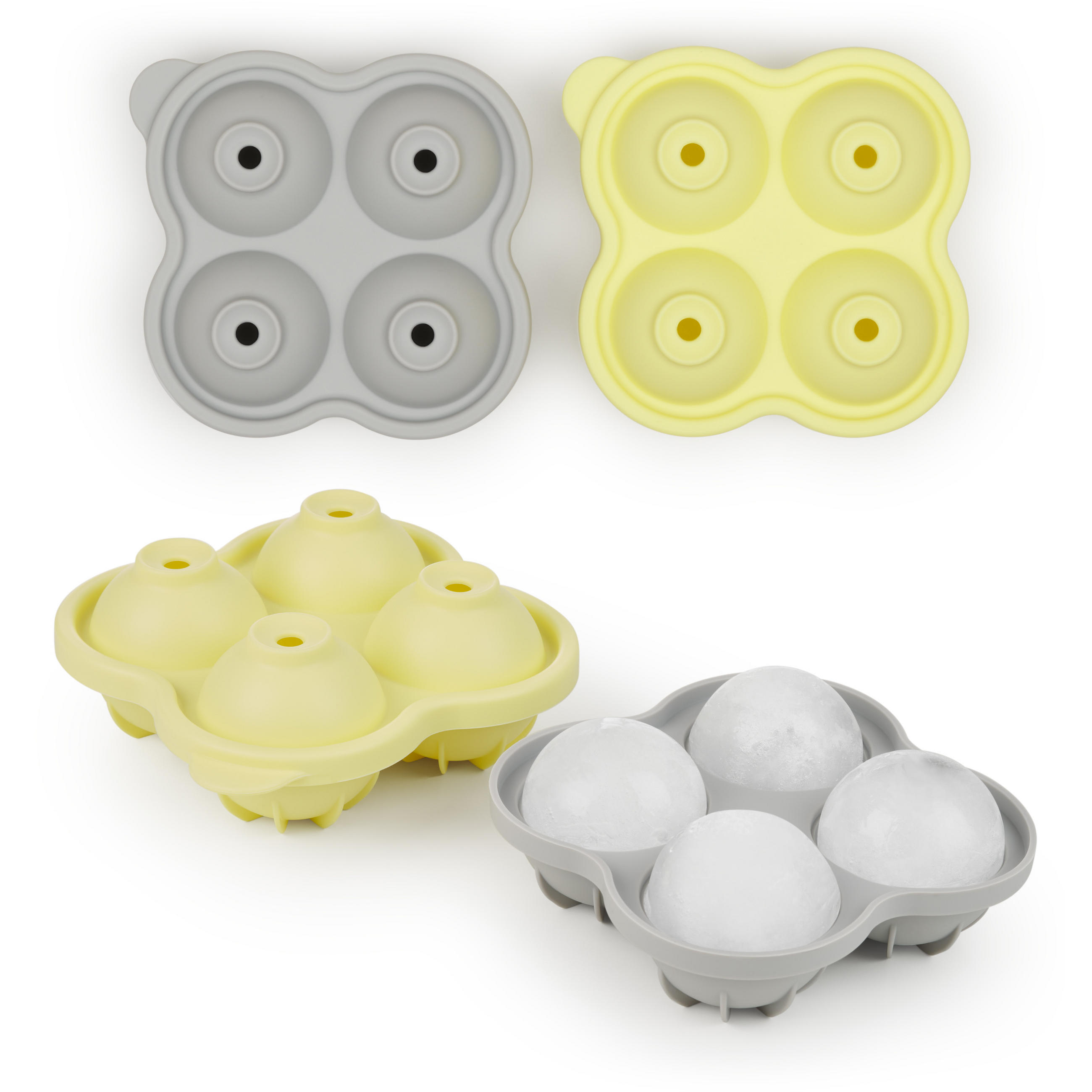 FORMA NA ĽAD Silikónová, bez BPA, 2x4, Žltá - žltá, plast (13/5/13cm) - Blumtal