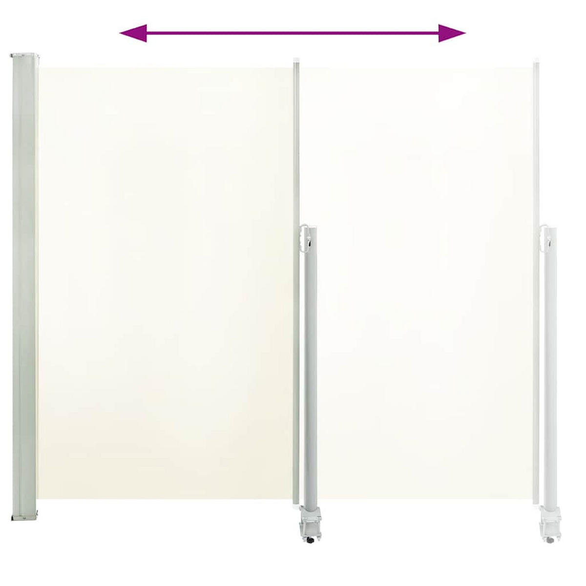 AUSZIEHBARE Seitenmarkise 160x300 cm Creme - Creme, Textil (300/160/300cm) - furnicato
