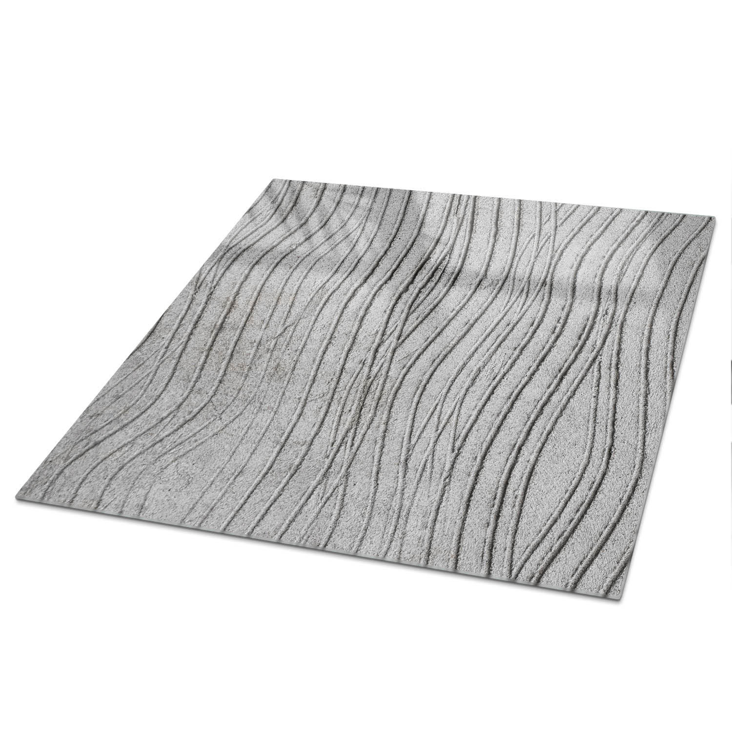 TISCHPLATTE 50x50 cm – Hintergrundwellen - Braun, Glas (50/50/0.4cm) - Wallfluent