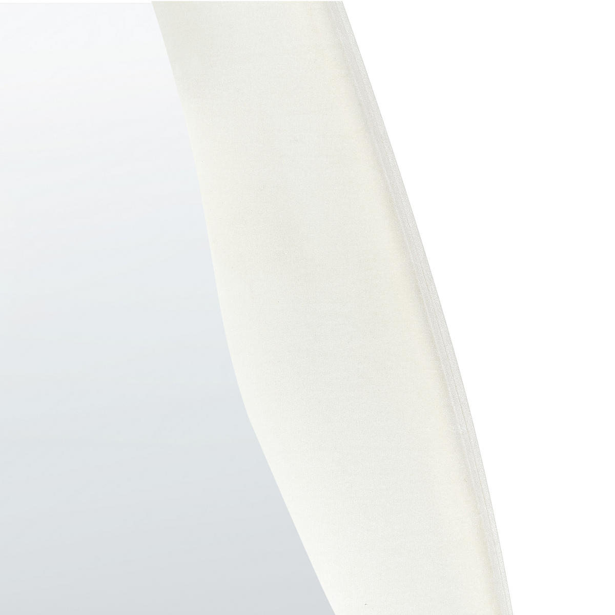 WANDSPIEGEL Samtstoff weiß asymmetrisch 57/160 cm Reigny - Weiß, Textil (57/160/4cm) - Beliani