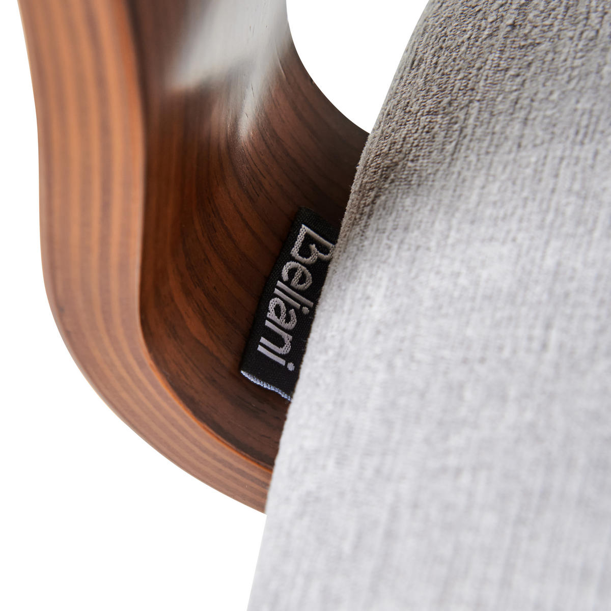 SCHREIBTISCHSTUHL Hellgrau Gunnison - Hellgrau/Braun, Textil (63/74/63cm) - Beliani