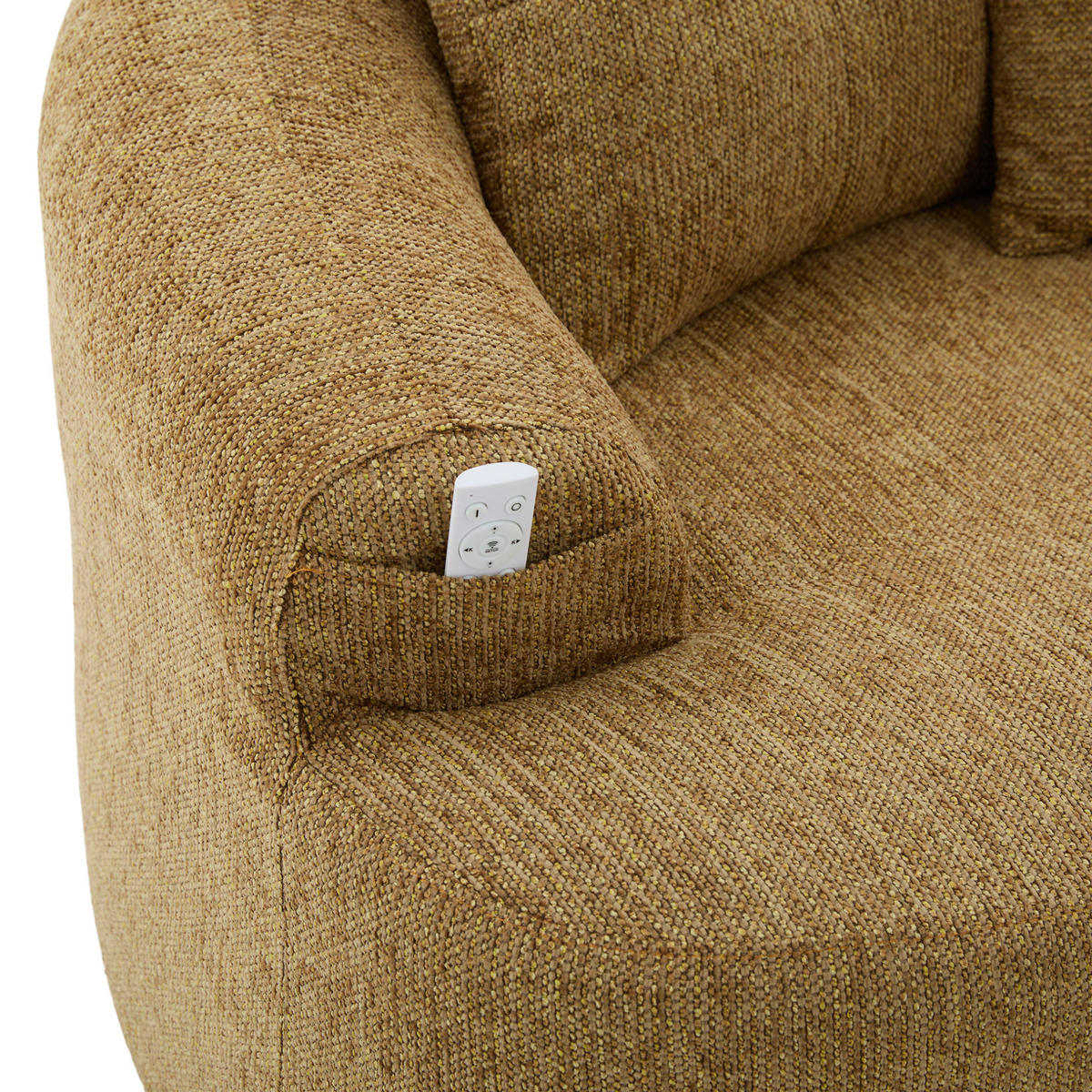 SOFA 2-Sitzer Chenille 164 x 92 x 60 cm Senfgelb - Gelb, Holzwerkstoff (164/60/92cm) - Meubliv
