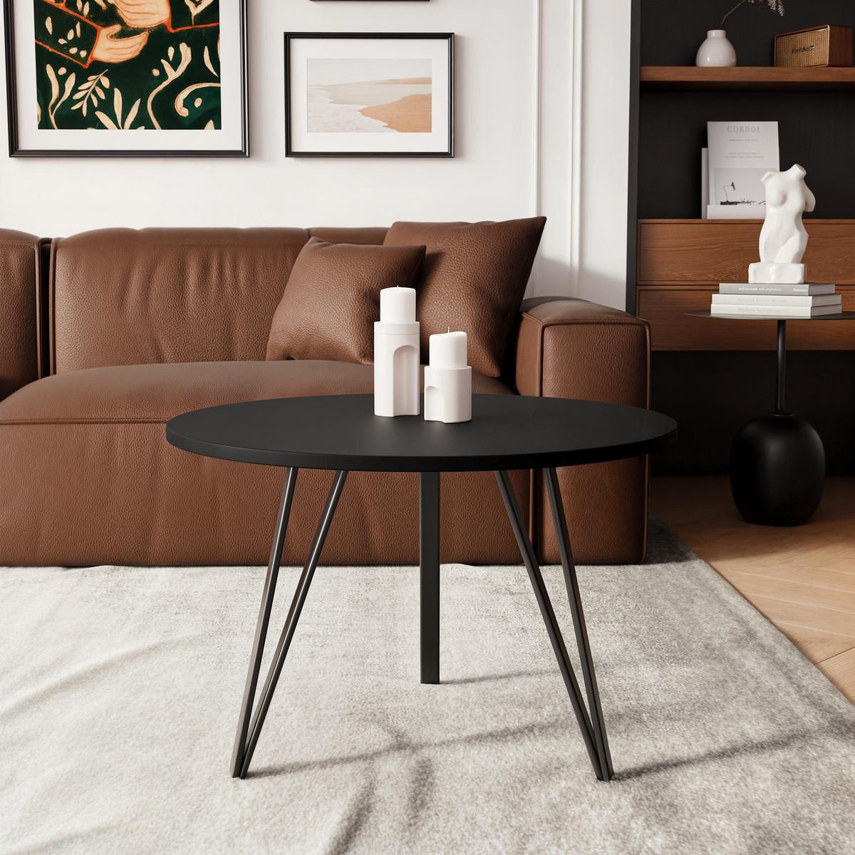 COUCHTISCH RIO schwarz - Schwarz, Holzwerkstoff (67/67/45cm) - Idohome