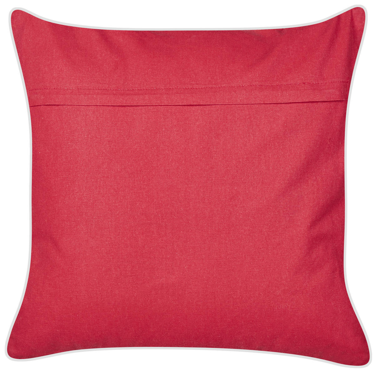 DEKOKISSEN Rot 45/45 cm Siderasis - Rot/Weiß, Textil (45/45cm) - Beliani