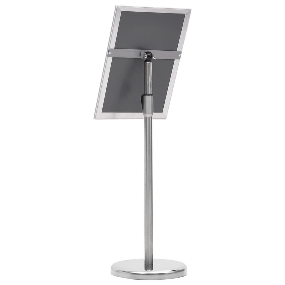 A4-PLAKATSTÄNDER Silbern Aluminiumlegierung - Silberfarben, Metall (25/108/25cm) - vidaXL