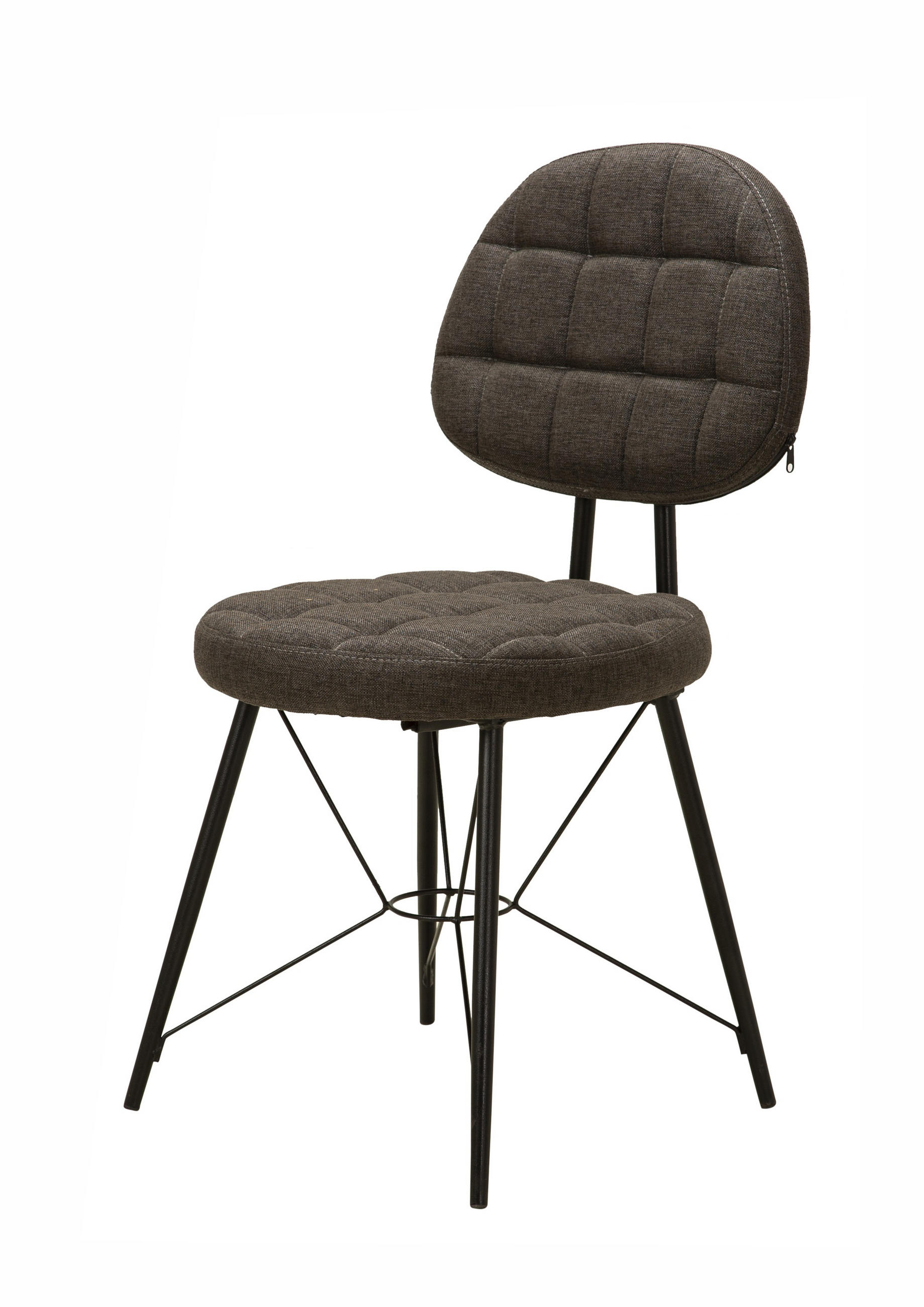 ESSZIMMERSTUHL VICTORIA mit Metallbeinen - Anthrazit, Holz/Textil (45/90/56.4cm) - Stuhlmann