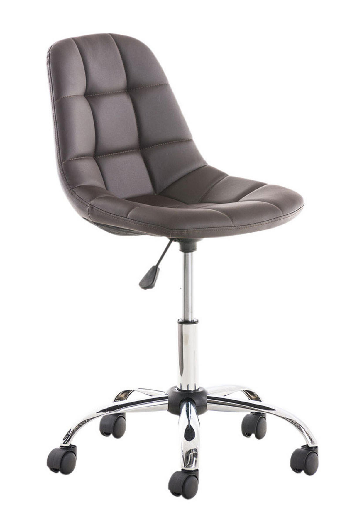 BÜROSTUHL Emily, Kunstleder Braun - Braun, Textil/Metall (55/91/55cm) - TPFLiving