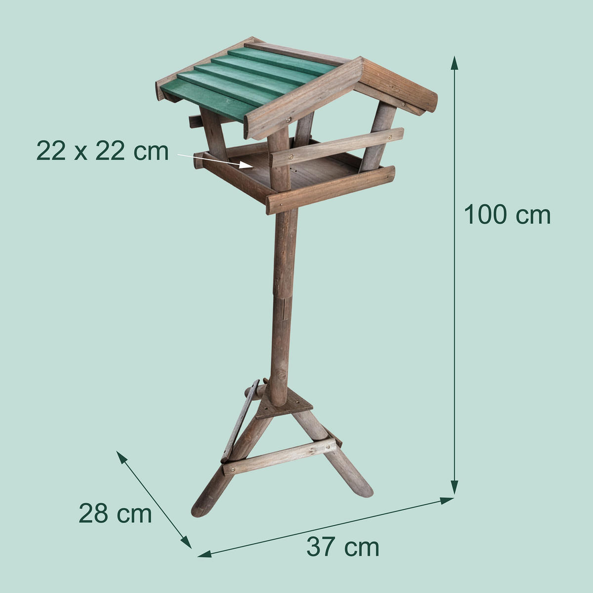 VOGELFUTTERHAUS - Braun, Holz (37/100/28cm) - Relaxdays