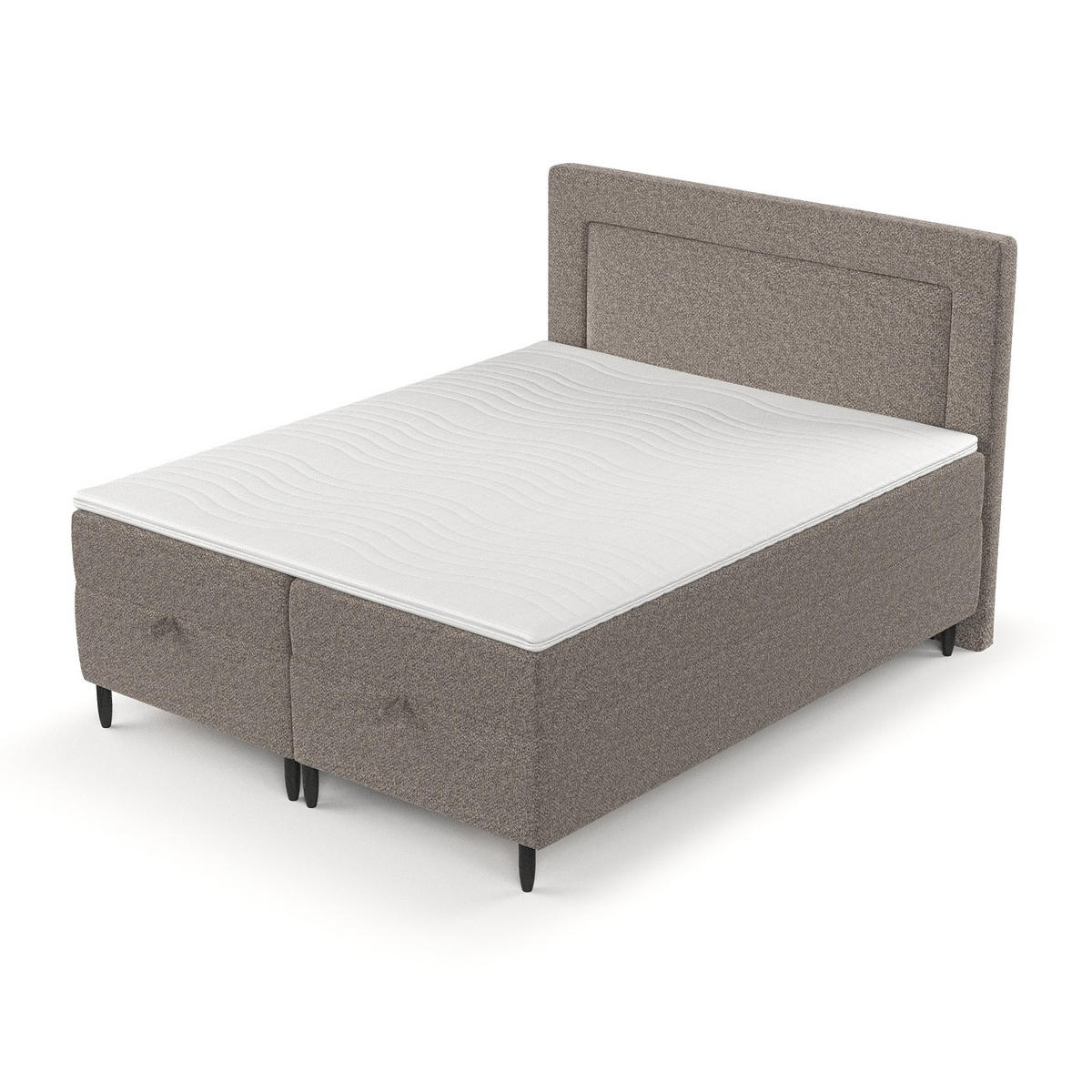 BOXBETT Nea Braun 180/200 cm - Schwarz/Braun, Holz/Holzwerkstoff (180/200cm) - Maison de Reve