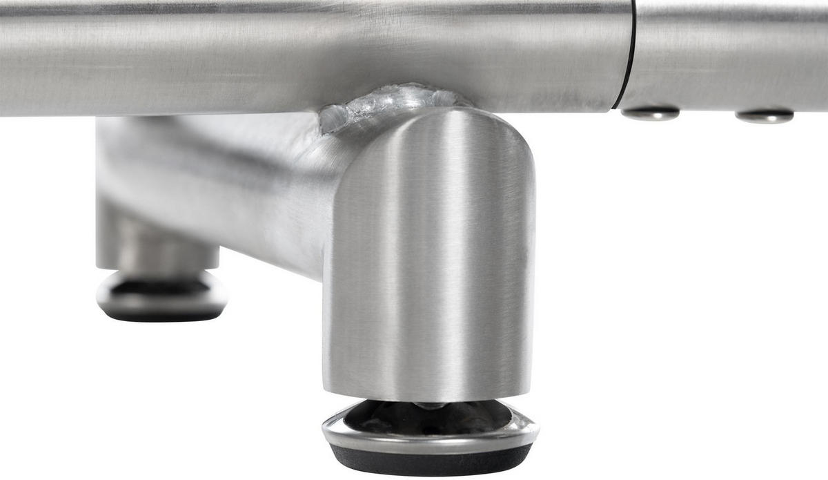 KAMINHOLZREGAL 122/30/91 cm Edelstahl edelstahl - Edelstahlfarben, Metall (122/91/30cm) - CLP