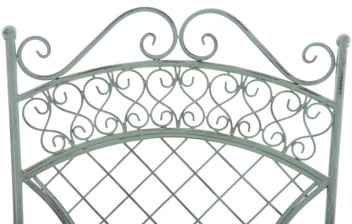 GARTENKLAPPSTUHL Metall Antik-Grün - Grün, Metall (42/94/40cm) - CLP