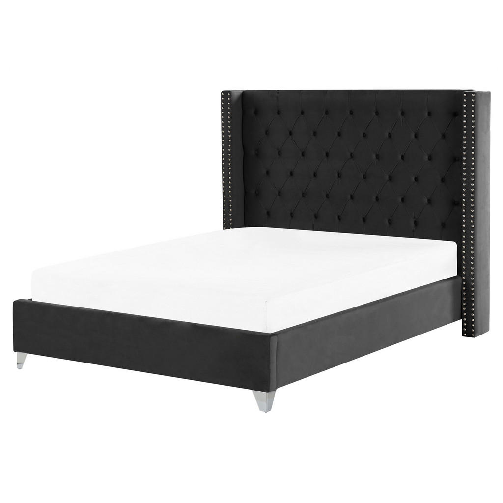 PAT TAPIȚAT 160/200cm negru Lubbon