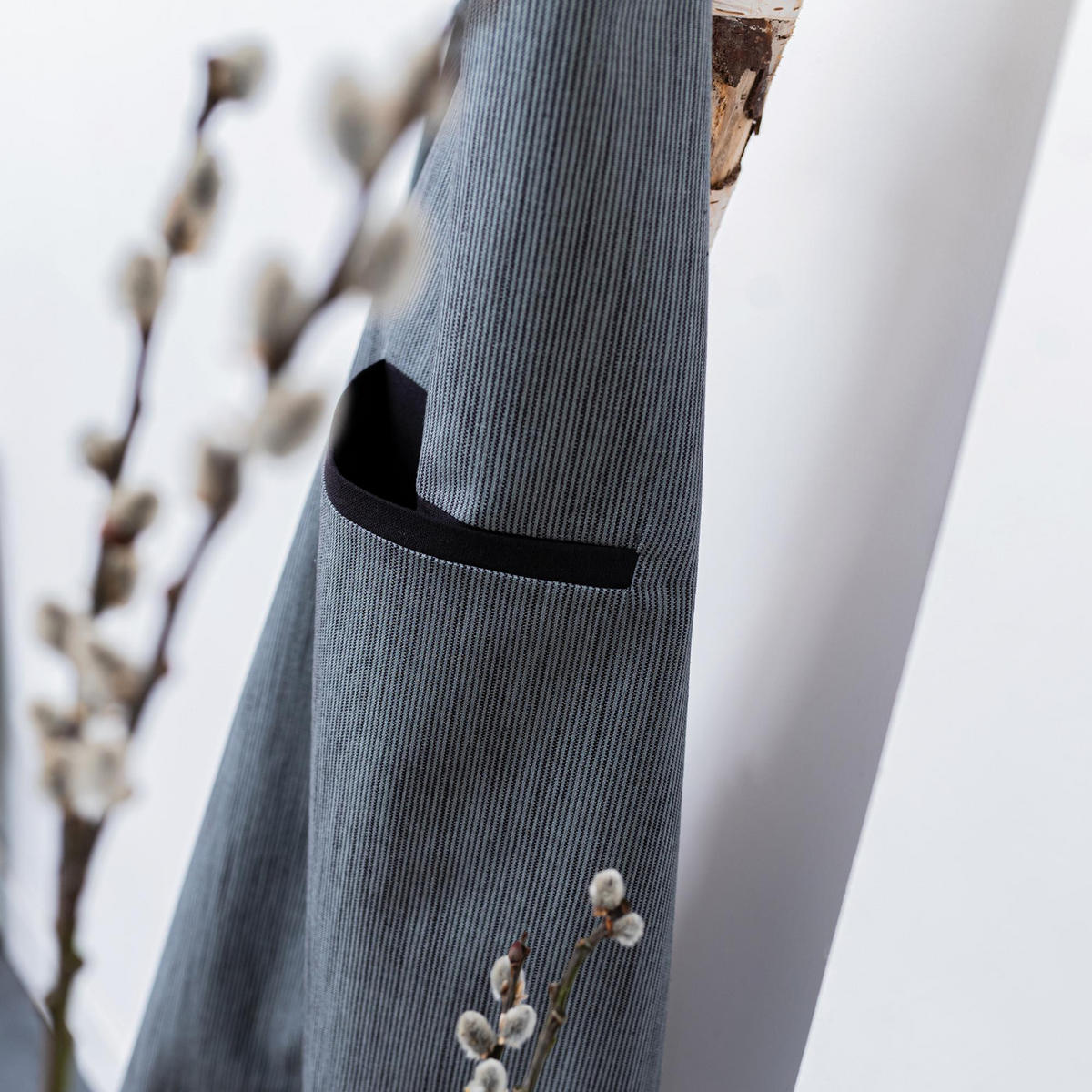 KÜCHENSCHÜRZE AUS BIO-BAUMWOLLE Moana umbra 72 x 85 cm - Grau, Textil (72/85cm) - Winkler