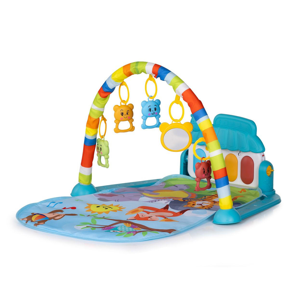 SPIELBOGEN Klavierkonzert blau Klavierkonzert, Krabbeldecke, Melodien, Hängespielzeuge - Blau, Textil (40/58/73cm) - Chipolino