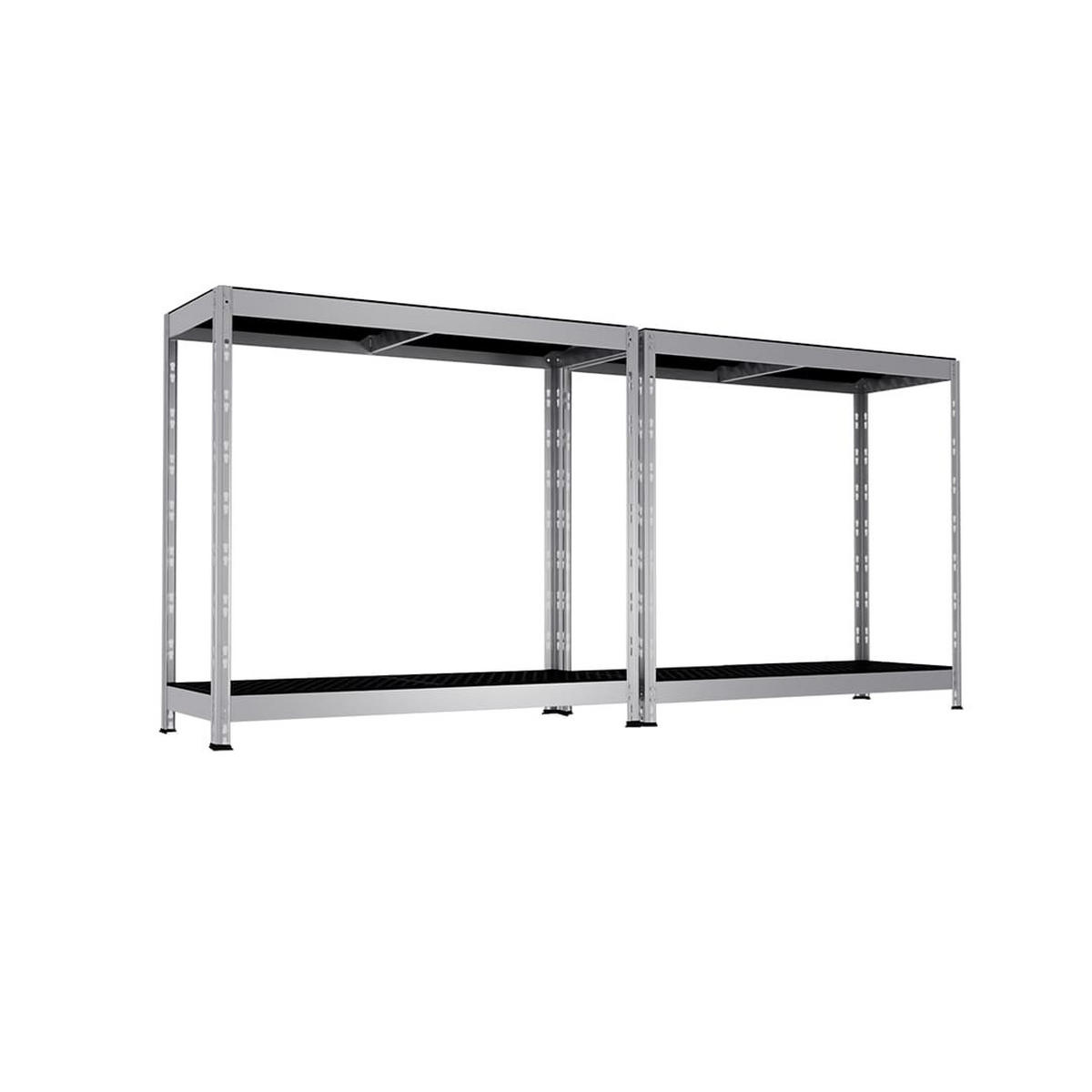 OUTDOORREGAL Metall Grau, 180x100x38 4B. - Grau, Metall (100/180/38cm) - AR Shelving